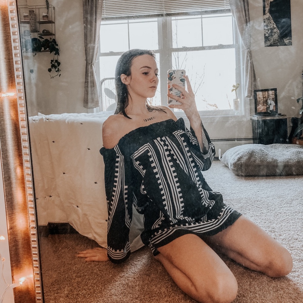 Tribal Strapless Dress